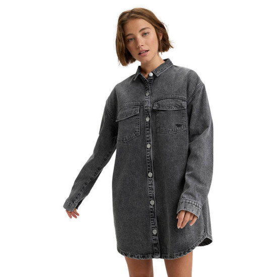 Roxy Γυναικείο πουκάμισο Tidal Moon - Denim Long Sleeve Mini Shirtdress